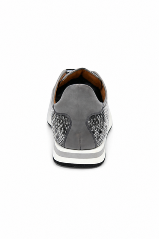 Ambrogio Snake-Embossed Calf-Skin Leather Sneakers (AMZ1008)