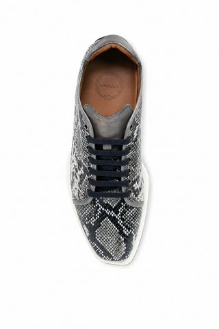 Ambrogio Snake-Embossed Calf-Skin Leather Sneakers (AMZ1008)