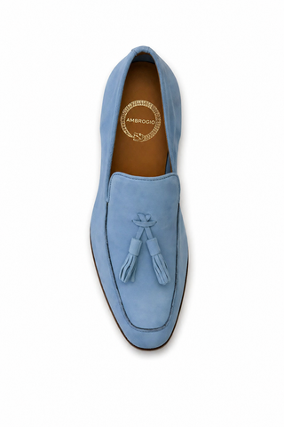 Ambrogio Suede Tassels Loafers (AMZ1002)-AmbrogioShoes