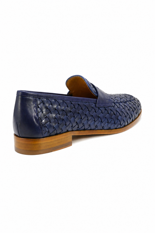 Ambrogio Woven Leather Penny Loafer-AmbrogioShoes