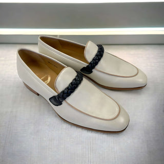 Ambrogio by Mezlan Braided Nappa Leather Loafers (AMZ1006)-AmbrogioShoes