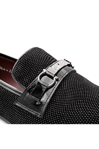 Ambrogio by Mezlan Glass Suede Slip-On Horsebit Loafers (AMZ1020)-AmbrogioShoes