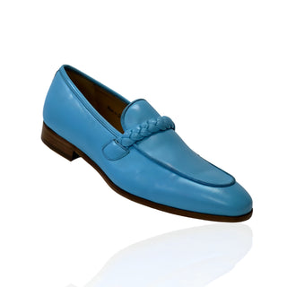 Ambrogio by Mezlan Men's Shoes Braided Nappa Leather Loafers (AMZ1006)-AmbrogioShoes