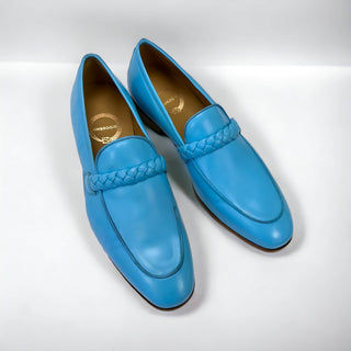 Ambrogio by Mezlan Men's Shoes Braided Nappa Leather Loafers (AMZ1006)-AmbrogioShoes