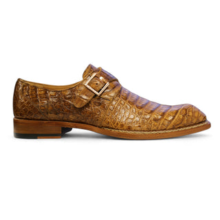 Ambrogio by Mezlan Men's Shoes Exotic Crocodile Single Monk-Strap Loafers (AMZ1017)-AmbrogioShoes