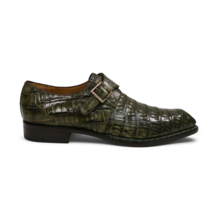 Ambrogio by Mezlan Men's Shoes Exotic Crocodile Single Monk-Strap Loafers (AMZ1017)-AmbrogioShoes