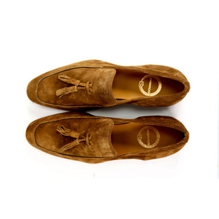 Ambrogio by Mezlan Men's Shoes Suede Leather Tassels Loafers (AMZ1002)-AmbrogioShoes