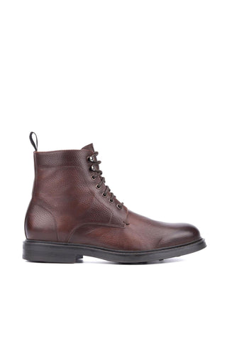 Aquatalia Bernardo Tumbled Leather Lace Up Boot (AQ1006)-Dellamoda