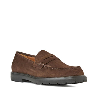 Aquatalia Blake Men’s Shoes Suede Leather Penny Loafer (AQ1012)-AmbrogioShoes