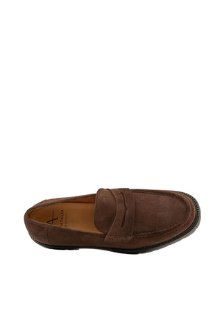 Aquatalia Blake Suede Penny Loafer (AQ1012)-Dellamoda