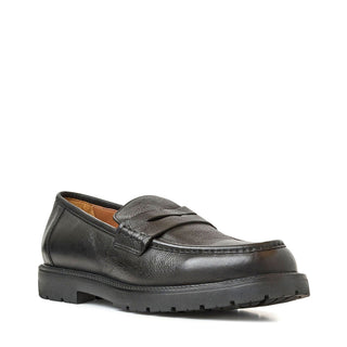 Aquatalia Blake Men’s Shoes Tumbled Calf-Skin Leather Penny Loafer (AQ1013)-AmbrogioShoes