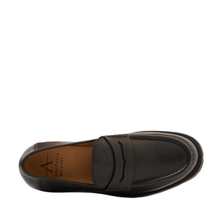 Aquatalia Blake Men’s Shoes Tumbled Calf-Skin Leather Penny Loafer (AQ1013)-AmbrogioShoes