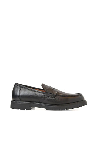Aquatalia Blake Men’s Shoes Tumbled Calf-Skin Leather Penny Loafer (AQ1013)-AmbrogioShoes