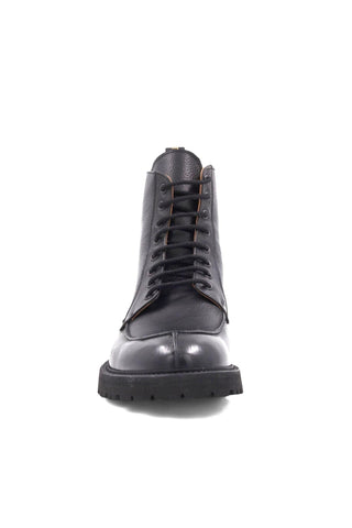 Aquatalia Danny Tumbled Leather Split-Toe Lace Up Boot (AQ1005)-Dellamoda