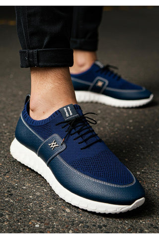 Artioli Alassio Fabric / Calf-Skin Leather Sneaker (ART1139)-AmbrogioShoes