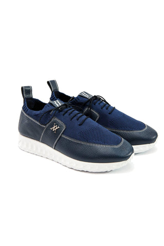 Artioli Alassio Fabric / Calf-Skin Leather Sneaker (ART1139)-AmbrogioShoes