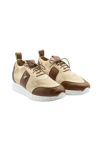 Artioli Dennis Fabric / Calf-Skin Leather Sneaker (ART1129)-AmbrogioShoes