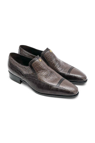 Artioli Donato Shark & Lizard Cap-Toe Loafers (ART1050)