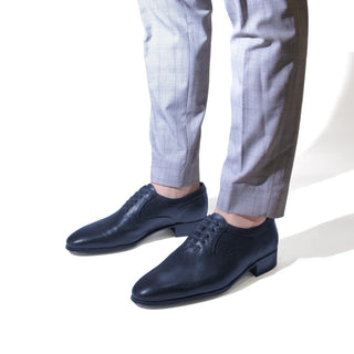 Artioli Enrico Men's Shoes Perforated Kangaroo Leather Oxford (ART1190)