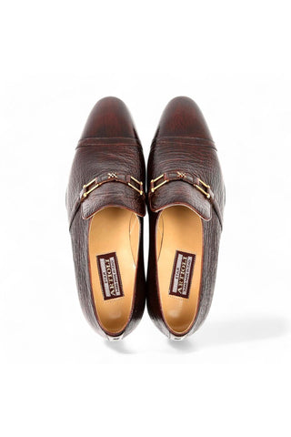 Artioli Flavio Shark-Skin Leather Horsebit Loafers (ART1012)-AmbrogioShoes