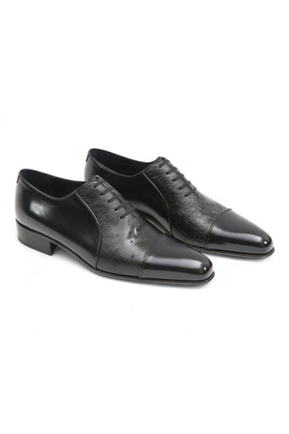 Artioli Gabriele Ostrich / Leather Oxfords (ART1013)-Dellamoda