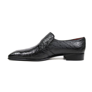 Artioli Ivo Men's Luxury Italian Shoes Exotic Ostrich Formal Loafers (ART1016)-AmbrogioShoes
