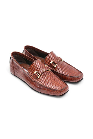 Artioli Lerici Woven Leather Horsebit Loafer (ART1101)