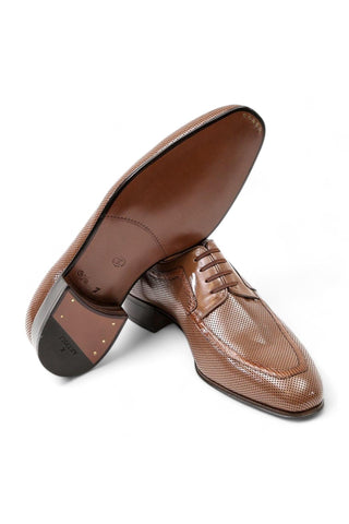 Artioli Livio Perforated Kangaroo Leather / Lizard Derby (ART1018)-Dellamoda