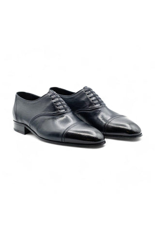 Artioli Ludovico Full Grain Leather Classic Cap-Toe Oxfords (ART1064)-Dellamoda