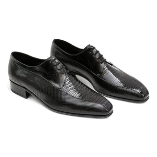 Artioli Manuele Men's Shoes Perforated Kangaroo Leather / Lizard Derby Oxfords (ART1020)-AmbrogioShoes