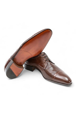 Artioli Mariano Perforated Kangaroo Leather / Alligator Derby (ART1021)-Dellamoda
