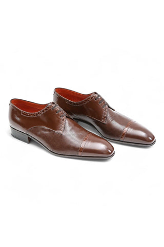 Artioli Mariano Perforated Kangaroo Leather / Alligator Derby (ART1021)-Dellamoda