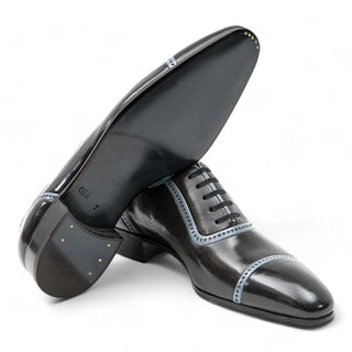 Artioli Mario Kangaroo / Buffalo Leather Formal Cap-Toe Oxfords (ART1022)-AmbrogioShoes