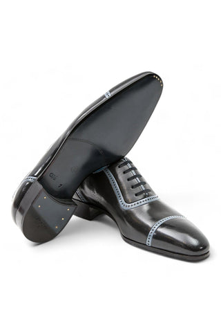 Artioli Mario Kangaroo / Buffalo Leather Formal Cap-Toe Oxfords (ART1022)-Dellamoda