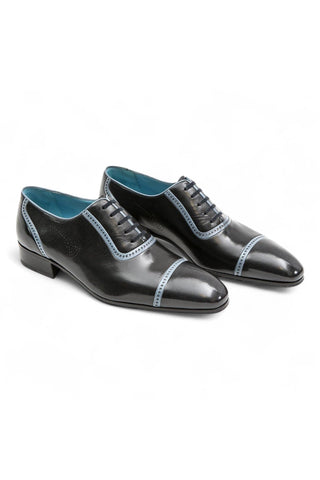 Artioli Mario Kangaroo / Buffalo Leather Formal Cap-Toe Oxfords (ART1022)-Dellamoda