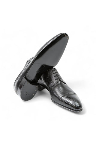 Artioli Matteo Perforated Kangaroo Leather / Lizard Derby (ART1023)-Dellamoda