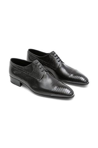 Artioli Matteo Perforated Kangaroo Leather / Lizard Derby (ART1023)-Dellamoda
