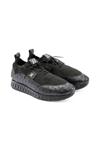 Artioli Olivier Men's Luxury Italian Shoes Fabric / Ostrich Sneaker (ART1135)