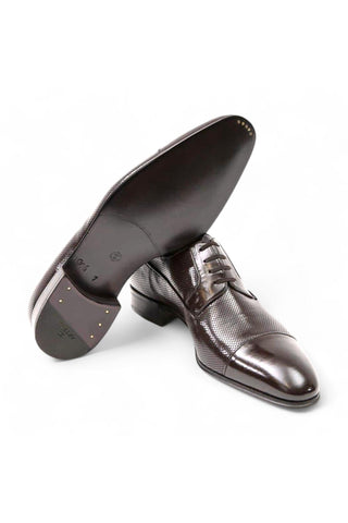 Artioli Orlando Perforated Kangaroo Derby (ART1074)-AmbrogioShoes