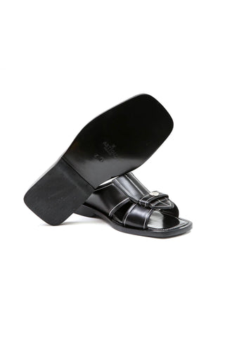 Artioli Panarea Leather Slip-On Sandals (ART1142)-Dellamoda