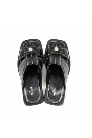 Artioli Panarea Leather Slip-On Sandals (ART1142)-Dellamoda