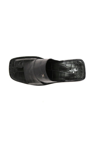 Artioli Pantelleria Alligator Print Leather Slip-On Sandal (ART1141)-AmbrogioShoes