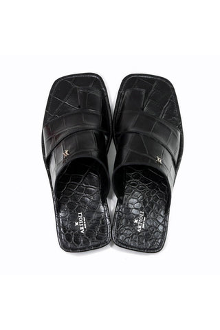 Artioli Pantelleria Alligator Print Leather Slip-On Sandal (ART1141)-AmbrogioShoes