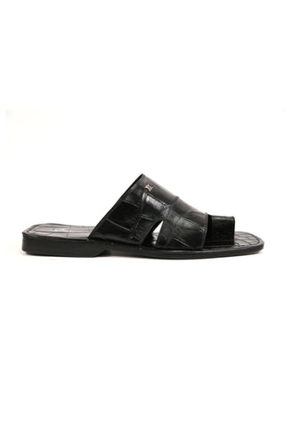 Artioli Pantelleria Alligator Print Leather Slip-On Sandal (ART1141)-AmbrogioShoes