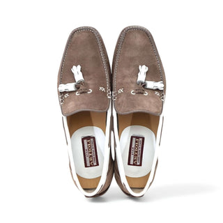 Artioli Positano Men's Luxury Italian Shoes Suede / Deer-Skin Tassels Driver (ART1110)-AmbrogioShoes
