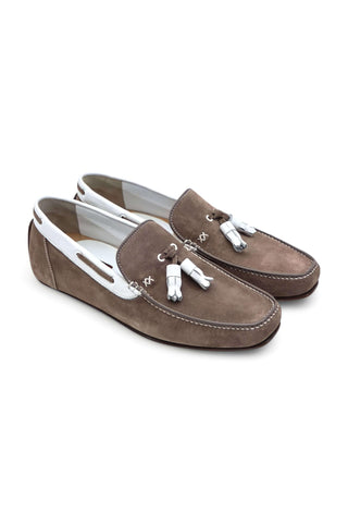 Artioli Positano Suede / Deer-Skin Tassels Driver (ART1110)-Dellamoda