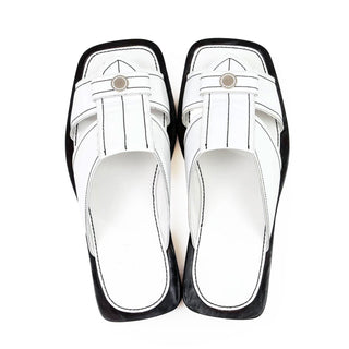 Artioli Procida Men's Shoes Calf-Skin Leather Slip-On Sandal (ART1140)-AmbrogioShoes