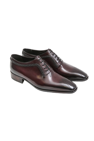 Artioli Raimondo Buffered Calf-Skin Leather Whole Cut Oxfords (ART1067)-AmbrogioShoes