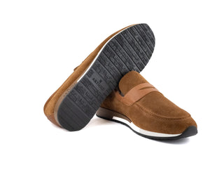 Artioli Salina Men's Shoes Suede & Calf-Skin Leather Penny Loafer (ART1191)