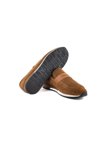Artioli Salina Suede & Leather Penny Loafer (ART1191)-Dellamoda